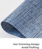 Leetaltree Gradient Blue Woven Placemats Set of 12 - Heat Resistant Non-Slip Place mats for Dining Table, Washable Durable PVC Vinyl Woven Table Mats(Gradient Blue, 12) - Image 6