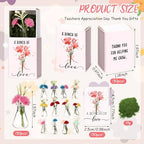 Wonderjune 36 Sets Mini Flower Thank You Gifts Bulk for Women, Clear - Image 2