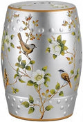 Lefedrasticity Ceramic Garden Stool Outdoor Decorative Garden Stools Hand-Painted Chinoiserie Decor Drum Stool for Garden Patio Backyard Balcony Living Room Bathroom (Silver, Pattern 1) by %F0%9D%97%9F%F0%9D%97%B2%F0%9D%97%B3%F0%9D%97%B2%F0%9D%97%B1%F0%9D%97%BF%F0%9D%97%AE%F0%9D%98%80%F0%9D%98%81%F0%9D%97%B6%F0%9D%97%B0%F0%9D%97%B6%F0%9D%98%81%F0%9D%98%86