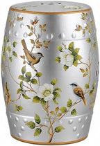 Lefedrasticity Ceramic Garden Stool Outdoor Decorative Garden Stools Hand-Painted Chinoiserie Decor Drum Stool for Garden Patio Backyard Balcony Living Room Bathroom (Silver, Pattern 1) by %F0%9D%97%9F%F0%9D%97%B2%F0%9D%97%B3%F0%9D%97%B2%F0%9D%97%B1%F0%9D%97%BF%F0%9D%97%AE%F0%9D%98%80%F0%9D%98%81%F0%9D%97%B6%F0%9D%97%B0%F0%9D%97%B6%F0%9D%98%81%F0%9D%98%86