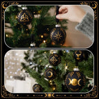 Thiccywoov 9 Pcs Glass Pagan Yule Ornament for Xmas Tree 3.15" Viking Decor - Image 5