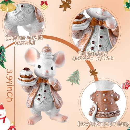Thyle 4 Pcs Christmas Gingerbread House Decorations - Image 3