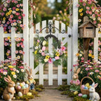 Valery Madelyn Pre-Lit Easter Wreath for Front Door, Unique Egg Shaped Spring Wreath Decoration with Bunny, Pastel Eggs & Tulip Daisy Flower, Artificial Farmhouse Indoor Outdoor Wall Window Decor-16'' - Image 4