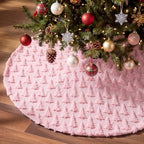 Civaner 48in Pink Tree Christmas Tree Skirt Faux Fur by Civaner