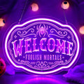 Welcome Foolish Mortal Neon Sign for Wall Decor Neon Light for Man Cave by LALAON
