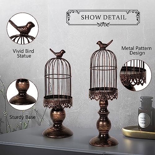 Birdcage Candle Holder, Vintage Candle Stick Holders, Wedding Candle Centerpieces for Tables, Iron Candlestick Holder Home Decor - Image 5