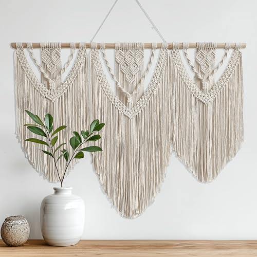 oiikain Large Macrame Wall Hanging, Boho Tapestry Wall Decor, 43 x 32 Inch by Unknown