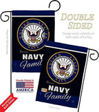Navy Proudly Family Garden Flag - Pack Armed Forces USN Seabee United State American Military Veteran Retire Official USA Vintage Applique - House Banner Small Yard Gift Double-Sided 13 X 18.5 - Image 3