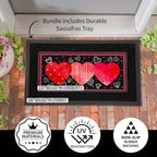 Evergreen Sassafras Spring Holiday Doormat Insert Bundle & Tray Set of 5, Interchangeable Entrance Door mats Indoor and Outdoor Welcome Mat 30 x 18 Tray Non Slip Backing Low Profile - Image 4