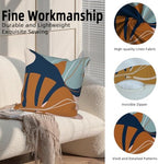 Abstract Palm Leaves Pillow Covers 24''x24'' Set of 4, Modern Geometric Line Pattern Cushion Covers Decorative Tropical Print Pillow Cases for Couch Sofa Bedroom Farmhouse Garden Patio - Image 2