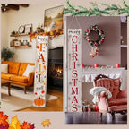 Fall Porch Sign 47" Wooden Christmas Welcome Sign for Front Door - Image 4