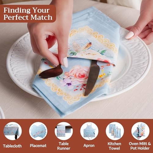 Maison d' Hermine Cloth Napkins Set of 4 Reusable 100% Cotton (20" x 20") - Image 4