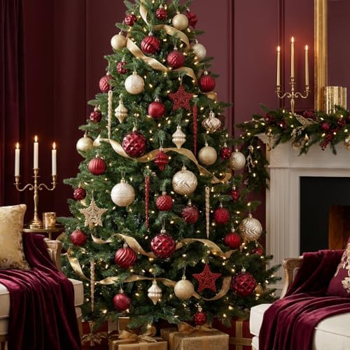 Valery Madelyn 100ct Christmas Tree Decorations Variety Ball Ornaments Set - Image 3