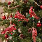 Yuntau 8 Pcs Crystal Christmas Hanging Ornaments, Red Cardinal - Image 4