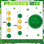 St. Patrick's Day Rainbow Ceiling Decoration Pot of Gold Decoration Leprechaun Hat Ceiling Decor Hanging Rainbow Cloud Ceiling Decoration with Gold Coins Garland Leprechaun Party Supplies 12 ft Long - Image 5