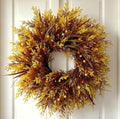 28'' Fall Wreaths for Front Door, Autumn Cypress Wreath with Reed Grass,Red Berries, Fall Door Wreath for Home Farmhouse Wall Window Decor for Thanksgiving, Halloween, Harvest Festival by SENCOS