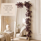 9FT Plum Cimicifuga Seeded Garland,Artificial Fall Leaf Garland for Mantel - Image 6