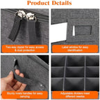 Stemware Storage Containers 2 pack, Wine Glass Storage Box with Dividers - Image 6