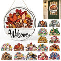 16Pcs Interchangeable Seasonal Welcome Sign，Welcome Sign For Front Door by koumpo