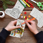 Toulite 24 Pcs DIY Color Your Own Christmas Stocking Craft Kit, Christian - Image 5