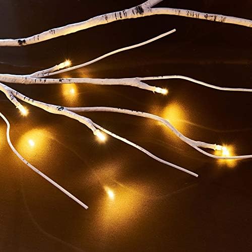 Hairui Lighted Birch Garland Battery Operated with 8 Function 48 Warm White and Multi Color Lights 6FT, Pre Lit Garland for Fireplace Christmas Holiday Decoration Indoor Outdoor - Image 2