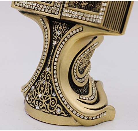 Quran Open Book Allah Muhammad - Home Decor Showpiece Gift 6.25 x 4.5in (Gold) - Image 3