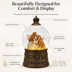 Dog Memorial Gifts for Loss of Dog Sympathy Gift，Snow Globe with Auto Swirling Glitter & 6H Timer, Battery or USB Powered, Dog Passing Away Gifts for Home Decor - Image 5