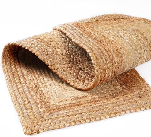VDS Pack of 1 - Rectangle Braided Jute Table Runner Rug 13X108 Inch - 100% Natural Burlap Reversible Rustic Hessian Table Cloth Centerpiece for Wedding ,Home, Kitchen, Table Decoration - Image 3