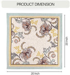 FINGERCRAFT Cloth Napkins Set of 12 Cotton Linen, 20x20 Inch, Royal Bloom - Image 6