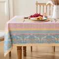 Vintage Floral Tablecloth Rectangle – Boho Farmhouse Printed Table Cloth with Blue Yellow Patchwork Design, Waterproof Table Cover for Dining Table, Outdoor Picnic & Summer Party, 60x102 by FiokleCozyHome