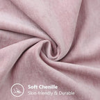 decorUhome Soft Chenille Throw Pillow Covers 26x26 Set of 2 Blush Pink - Image 4