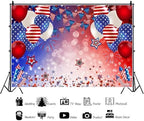 American 4th of July Backdrop 12x8ft Fabric Independence Day Party Decor American Patriotic Party Flag Day Memorial Day Decoration Veterans Background - Image 2