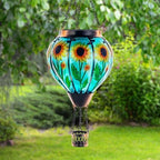 Starsoul Sunflower Hot Air Balloon Solar Lantern Glass Outdoor Hot Air Balloon Solar Flickering Flame Light Hanging Solar Lanterns Outdoor Waterproof Garden Patio Yard Party Decor - Image 4