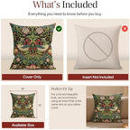William Morris Strawberry Thief B Black Tapestry Throw Pillow Cover 18 x 18 - Image 6