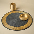 Black & Gold Beaded Placemat – 14" Space Tablemat Handmade Luxury Table Charger, Non-Slip Heat Resistant Dining & Holiday Decor(Set of 4) - Image 6