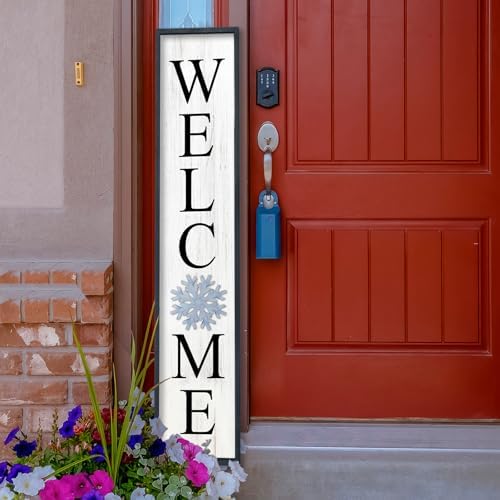 Interchangeable Welcome Sign for Front Porch Door, 45"X9" Black - Image 7