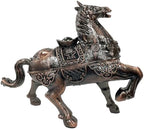 Briskfeel Metal Ornament Galloping Horse Statue Classic Bronze Finish Luxury Home Decor Multi Functional Sculpture for Living Room Office Desk Feng Shui Art (D3 Bronze) - Image 2