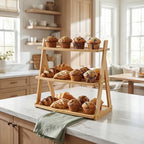 3 Tier Bamboo Serving Tray, Non Foldable Cupcake Stand - Image 6
