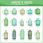 15 Pcs Green Bud Vases Set, Baby Shower Decorations, Wedding Table Decor - Image 3