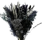17" Black & Dark Grey Dried Flower Bouquet, DIY for Bohemian Home Decor by Unknown
