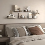 CRUGLA Floating Wall Shelves Set of 5, Wall Mounted Bathroom Shelves, Hanging Storage Shelf for Bathroom, Kitchen, Bedroom, Living Room - Image 6