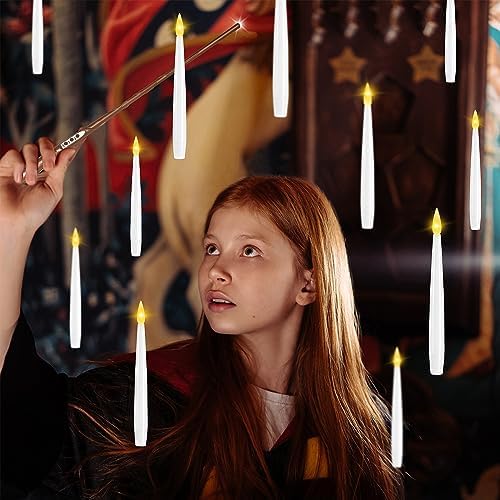 LUSHARBOR Floating Candles with Wand, Halloween Magic Flameless Candles - Image 5