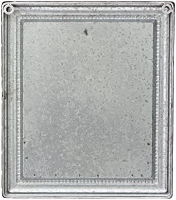Stonebriar Rustic Galvanized Metal Magnetic Memo Board for Wall with Clip and Wire Basket - Image 4