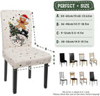Christmas Chair Covers Set of 6 Gingerbread Xmas Tree Parsons Slipcovers - Image 3