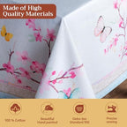 Maison d' Hermine Table Cloth Rectangle Table Reusable 100% Cotton 70"x120" - Image 3
