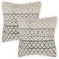 · REDEARTH · Boho Textured Handwoven Throw Pillow Cases - Dark Gray by REDEARTH