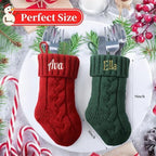 Personalized Mini Christmas Stockings - Custom Embroidered Name Knit Stockings for Baby,Kids,Family - Red/Green/Pink/Blue Knit 9” Small Christmas Stocking Fireplace Holiday Decor(10 Pack) - Image 3