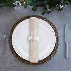 Kitcom Mini Napkin Rings Set of 12 Round-Shaped, Crystal Napkin Ring for Thanksgiving, Christmas, Family Gathering, Wedding Reception, Clear with Gift Box - Image 3