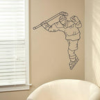 Hosley® Elevate Your Space with our Ice Hockey Player Metal Wall Décor 29.25 Inch High Contemporary Sports Art for Unique Home Styling and Athletic Inspiration - Image 2