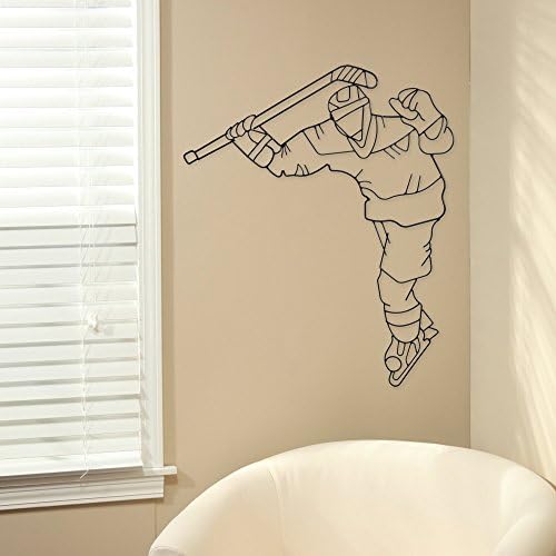 Hosley® Elevate Your Space with our Ice Hockey Player Metal Wall Décor 29.25 Inch High Contemporary Sports Art for Unique Home Styling and Athletic Inspiration - Image 2